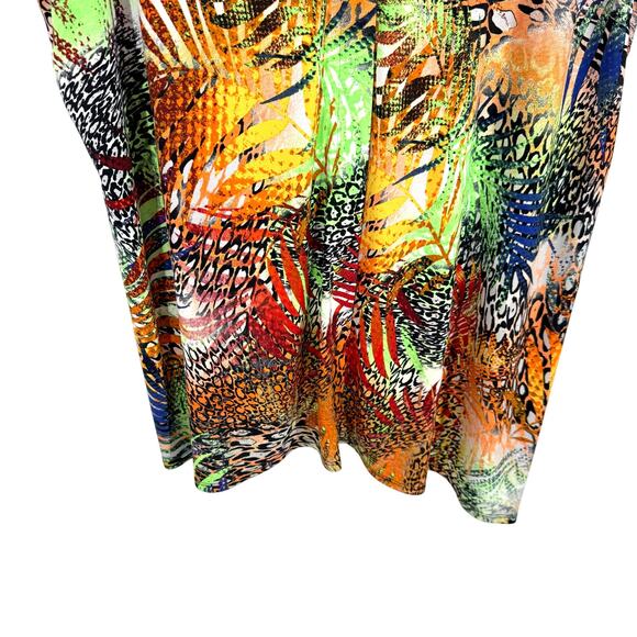 Attitudes by Renee Plus Size 3X Tropical Hawaii Beach Asymmetrical Shirt Top - Picture 4 of 8